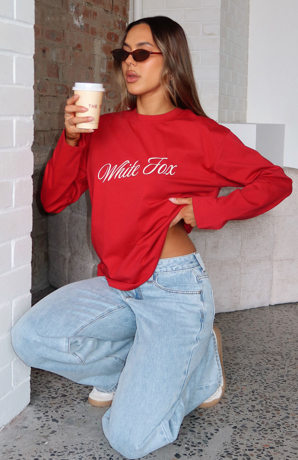 What The Heart Wants Long Sleeve Tee Red
