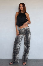 Tokyo Low Rise Wide Leg Jeans Tiger Mirage