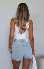 Whispers Of Us Denim Shorts Glacier Blue