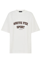 Winning Team Oversized Tee White/Chocolate