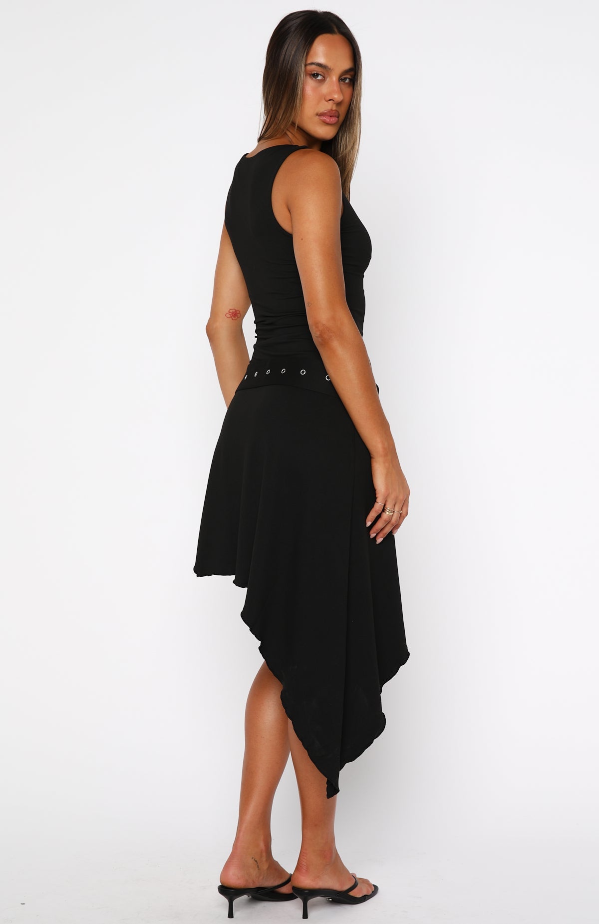 Worth My Time Midi Dress Black