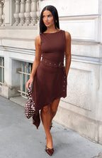 Worth My Time Midi Dress Chocolate