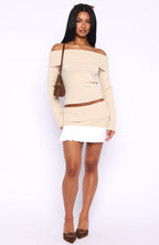 Casually Perfect Long Sleeve Knit Top Beige