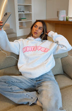 Vol. 1 Front Graphic Oversized Hoodie Grey Marle