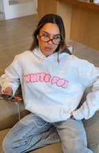 Vol. 1 Front Graphic Oversized Hoodie Grey Marle