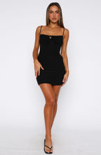 On The Cover Mini Dress Black