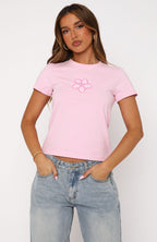 New Moment Relaxed Baby Tee Pink