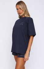 Always Shining Oversized Tee Navy