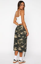 Hidden Waterfalls Cargo Shorts Camo Print