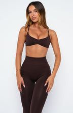 Rush Seamless Sports Bra Dark Chocolate