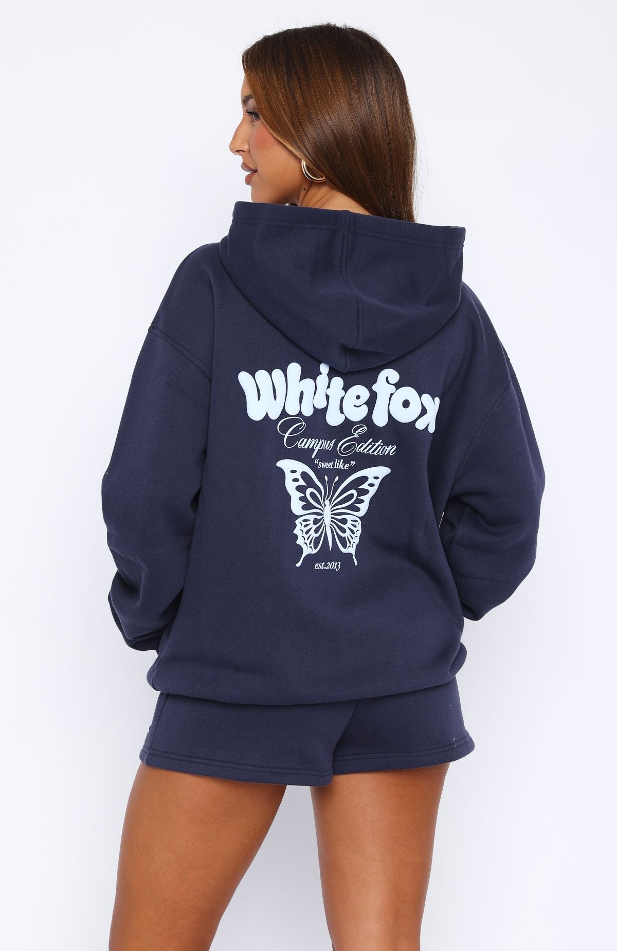 High Above Oversized Hoodie Navy