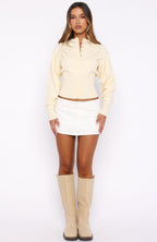 Cindy Cinched Knit Top Butter