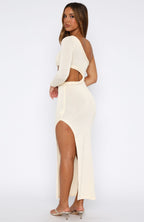 Dusk To Dawn Knit Maxi Dress Cream